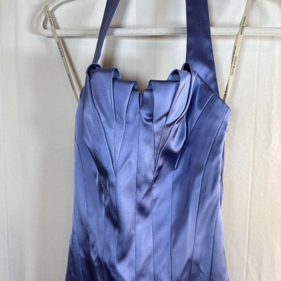 Karen Millen DL210 Pale Blue Cocktail Dress Size 4 NWT - Picture 3 of 16